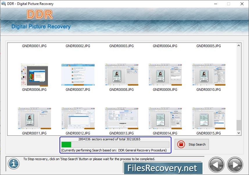 Digital pictures recovery software