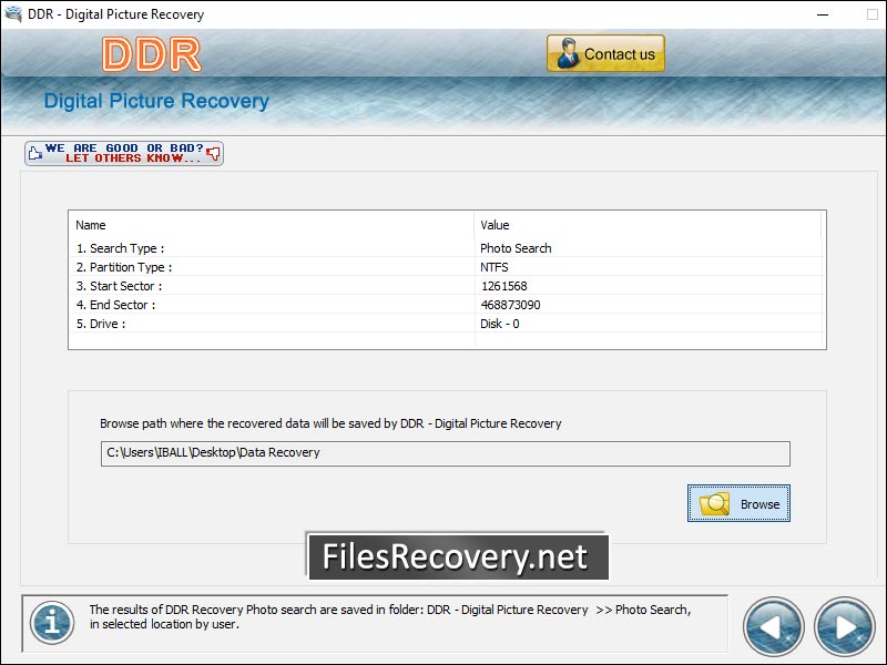 Screenshot of Recover Deleted Digital Photo 5.3.2.5