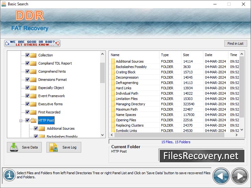 Fat File Recovery Software screenshot