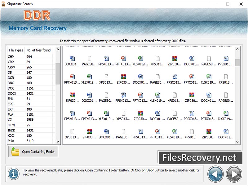 Memory Card File Recovery Software screenshot