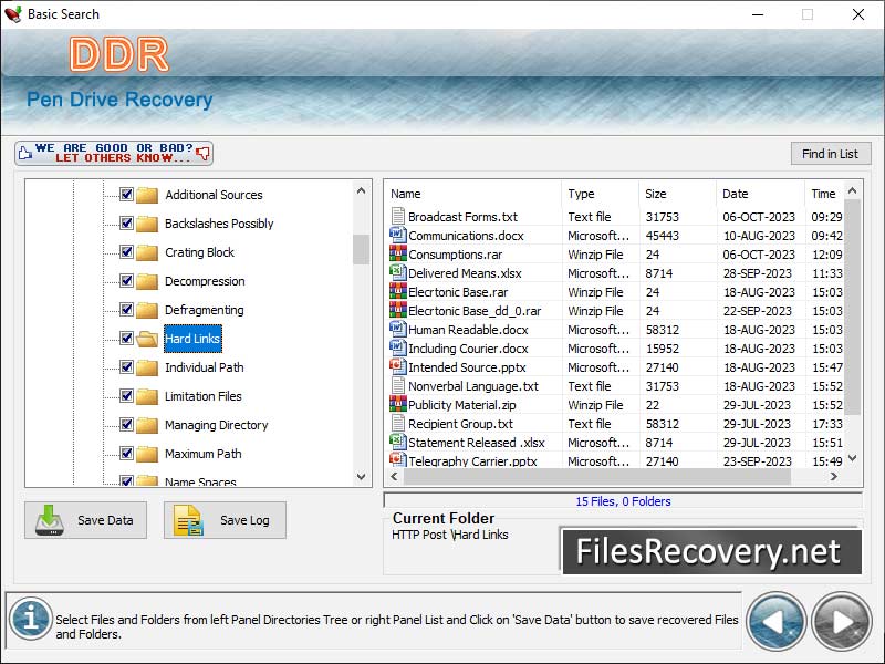 Files Recovery Pen Drive screenshot