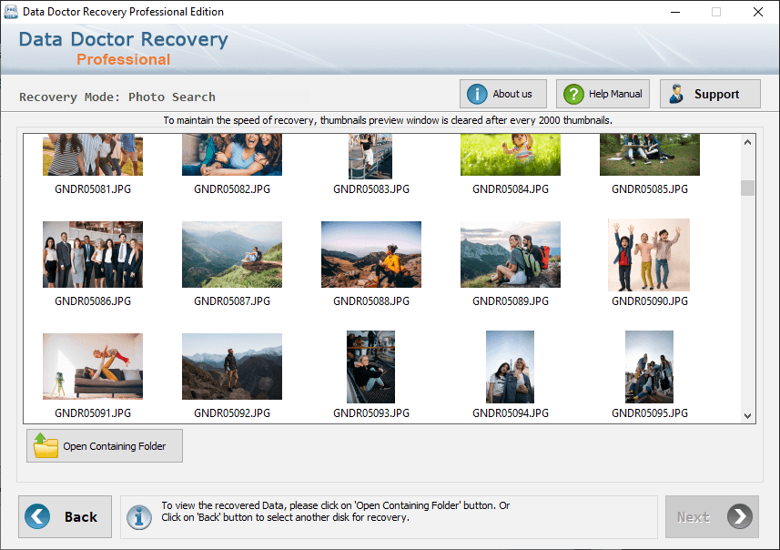 Click Open Contaning Folder